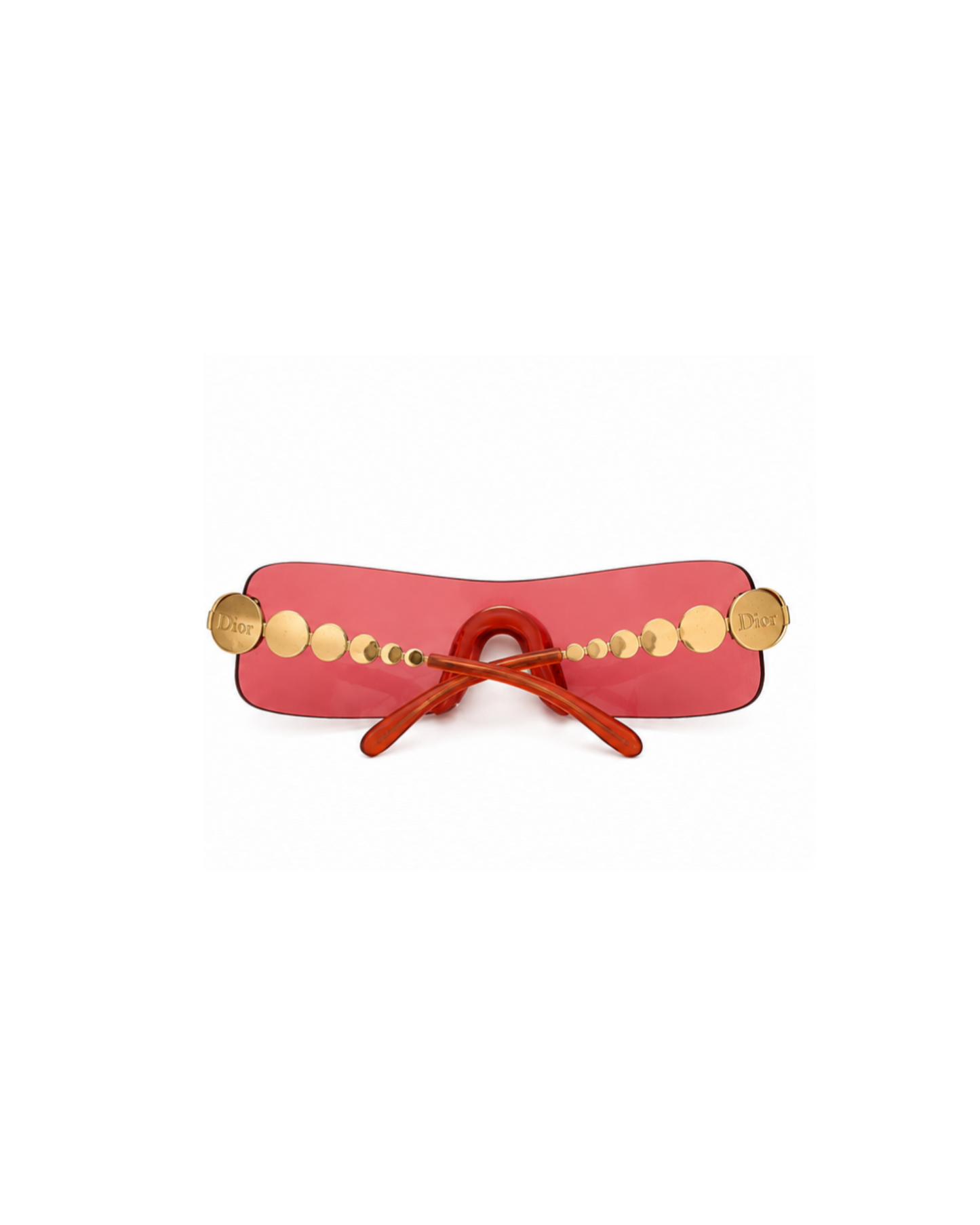 Christian Dior Red And Gold Sunglasses