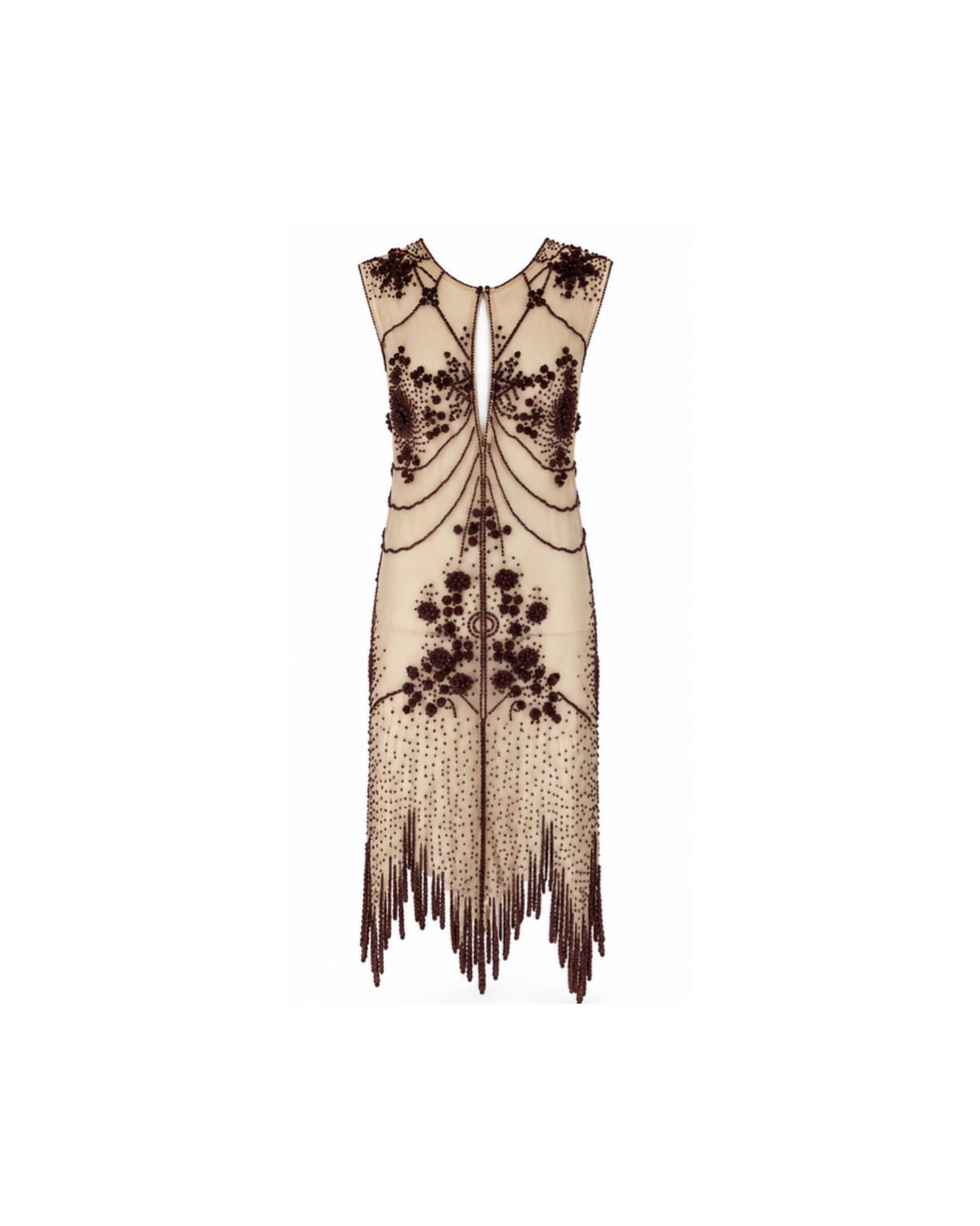 Jean Paul Gaultier Wooden Beads Embroidery Dress
