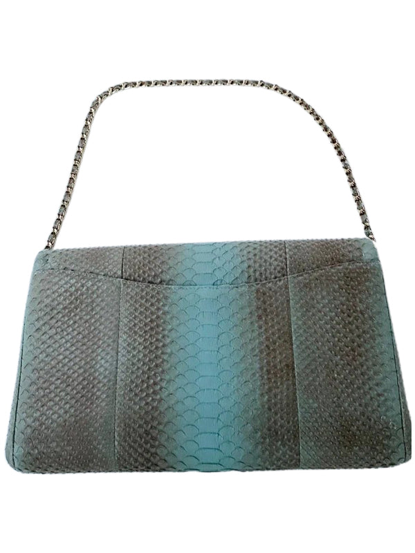 Chanel Python Flap Chained Clutch