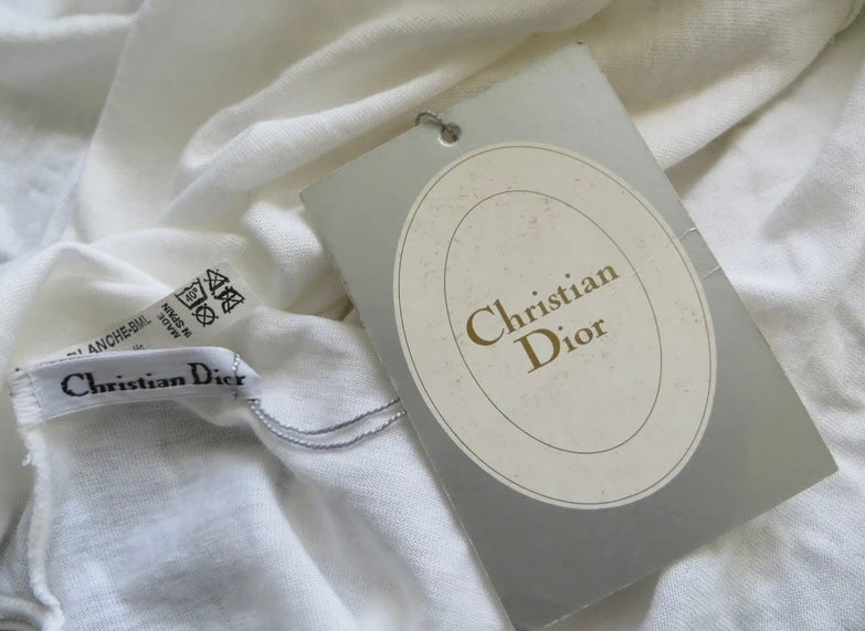 Christian Dior White Lace Long sleeve Bodysuit