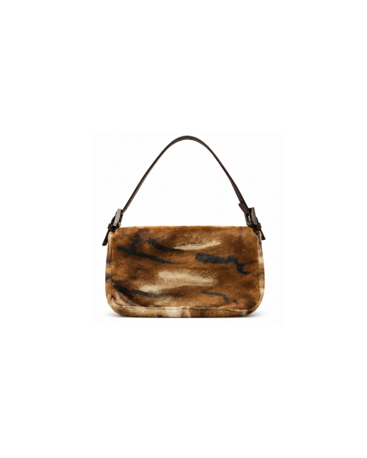 Fendi Pony Hair Brown Baguette Bag