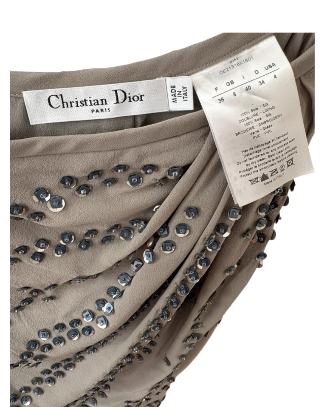 Christian Dior 2004 Silk Embroidered Skirt