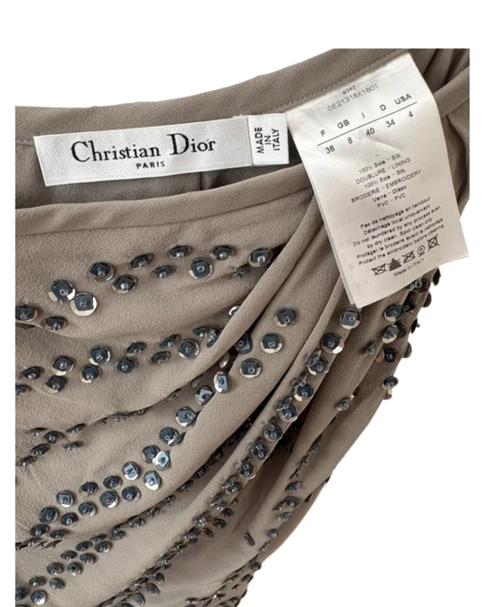 Christian Dior 2004 Silk Embroidered Skirt