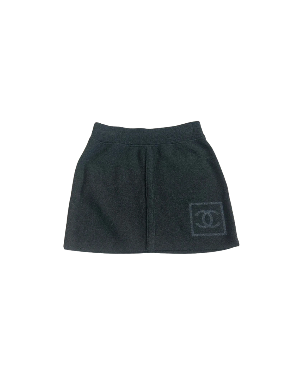 Chanel Wool Mini Logo Skirt