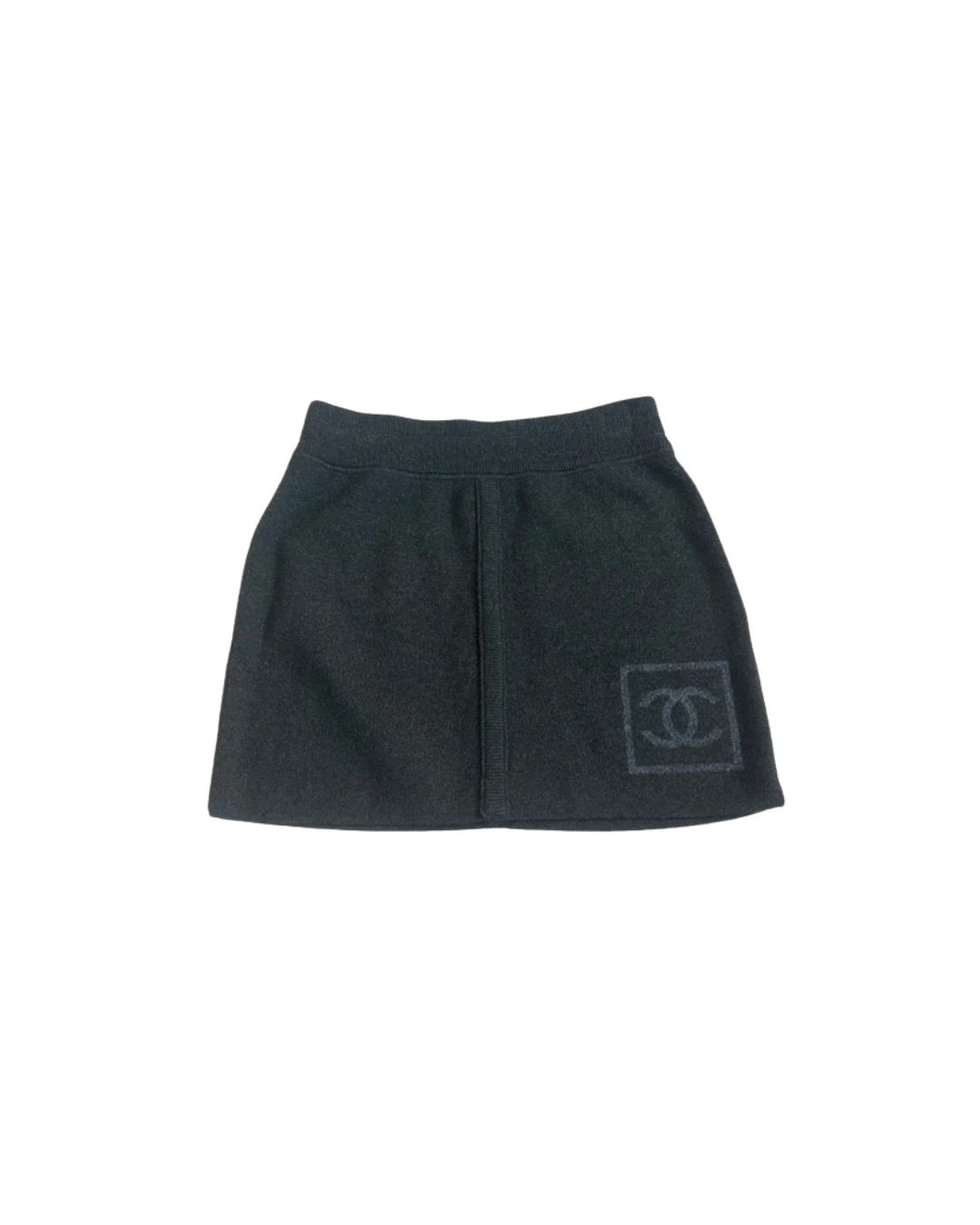 Chanel Wool Mini Logo Skirt