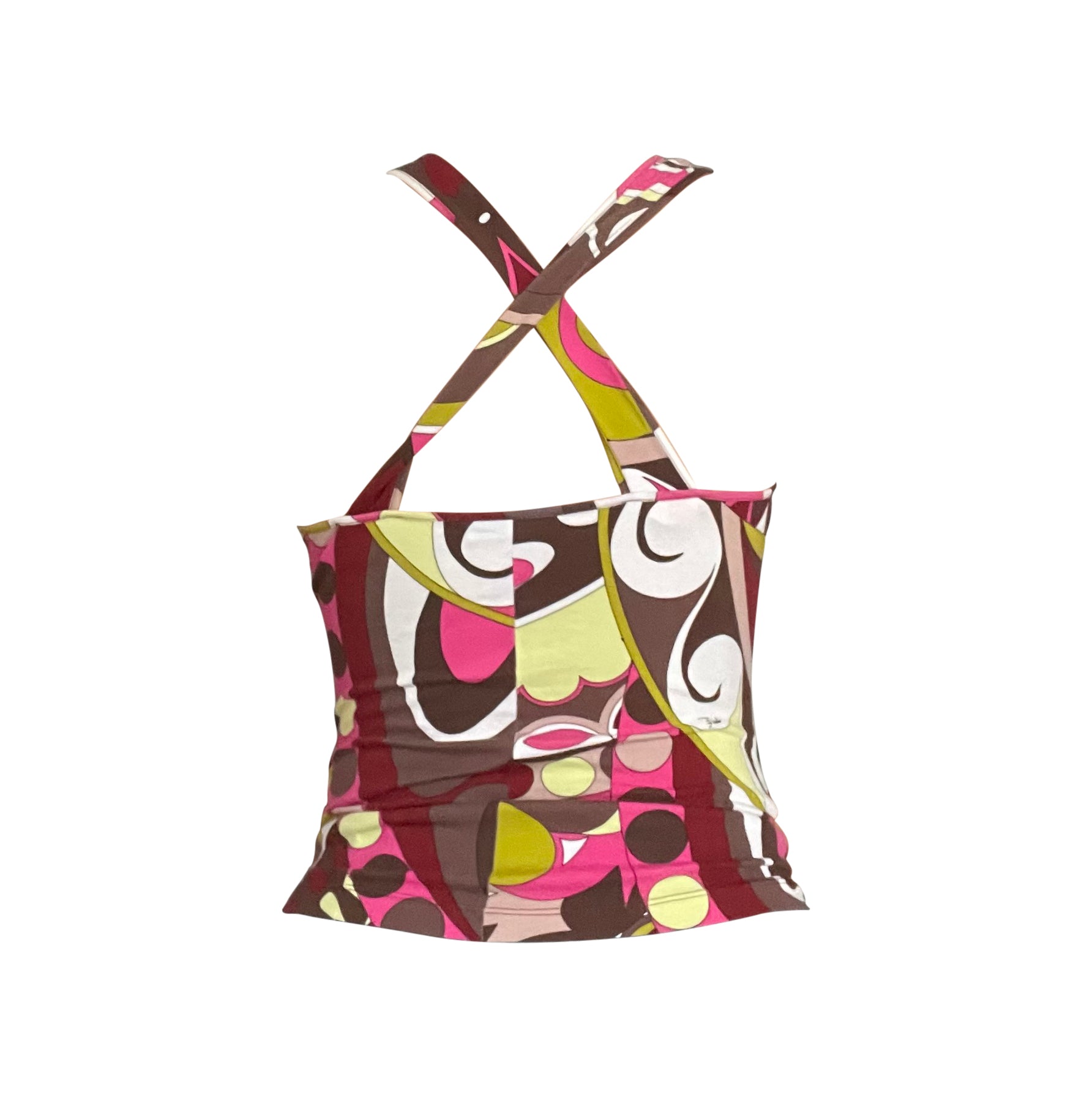 Emilio Pucci Multicolor Criss Cross Back Top