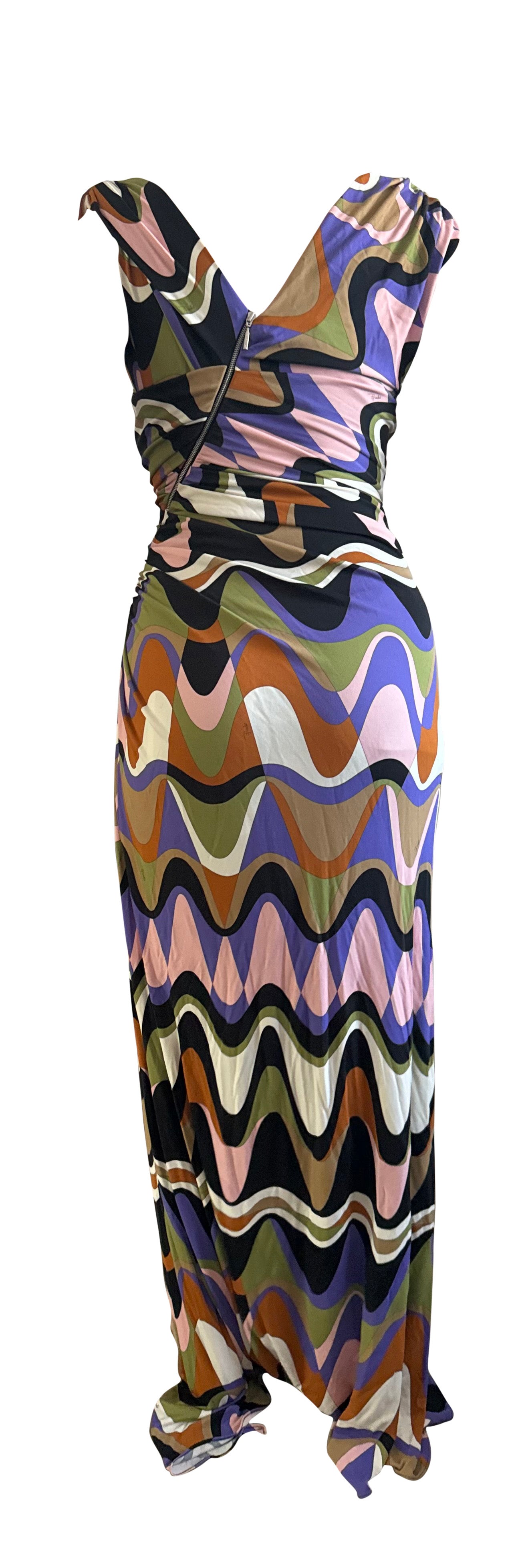 Emilio Pucci Side Zip Maxi Dress