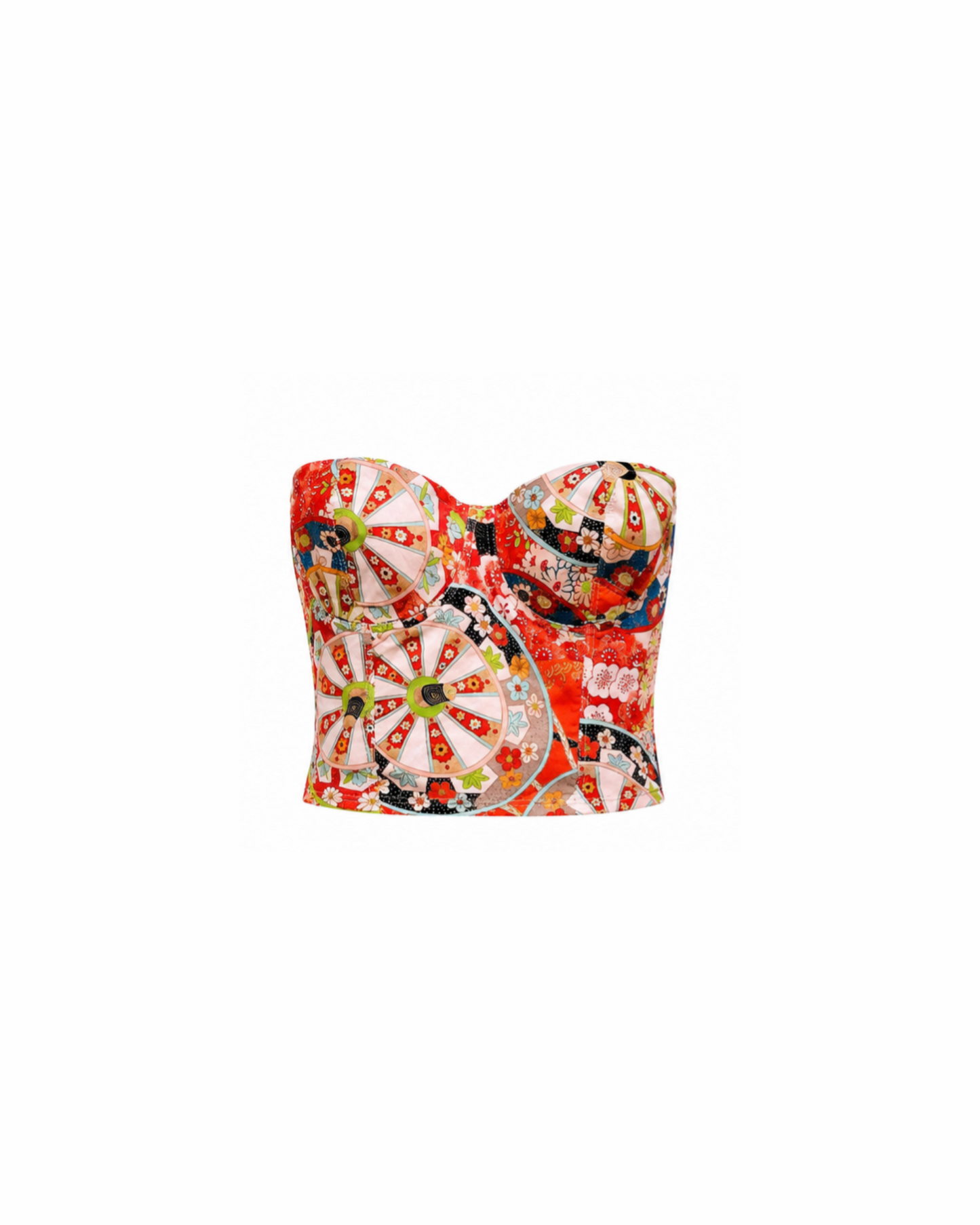 Christian Dior By John Galliano 2001 Oriental Print Corset Top