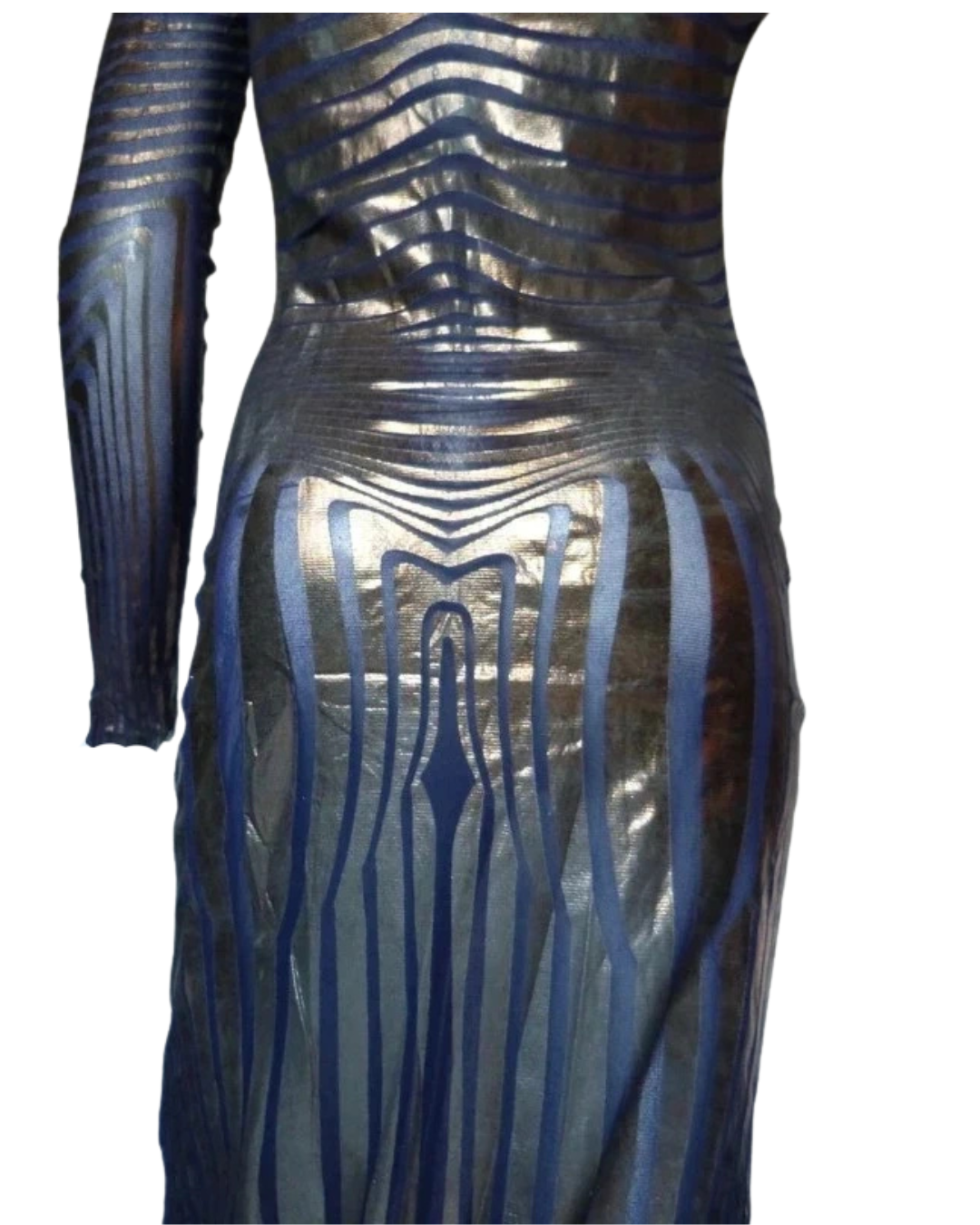 Jean Paul Gaultier 1996 Cyber Foil Mesh Dress