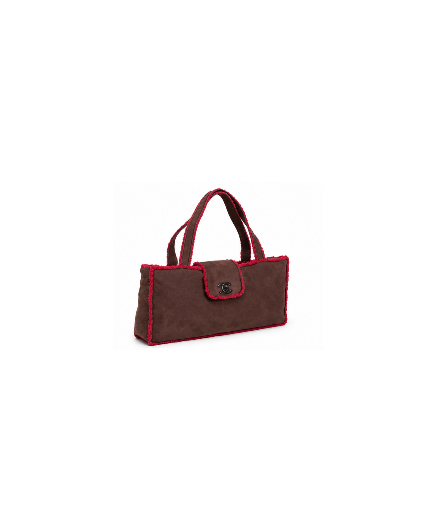 Chanel Shearling Lambskin Suede Handbag