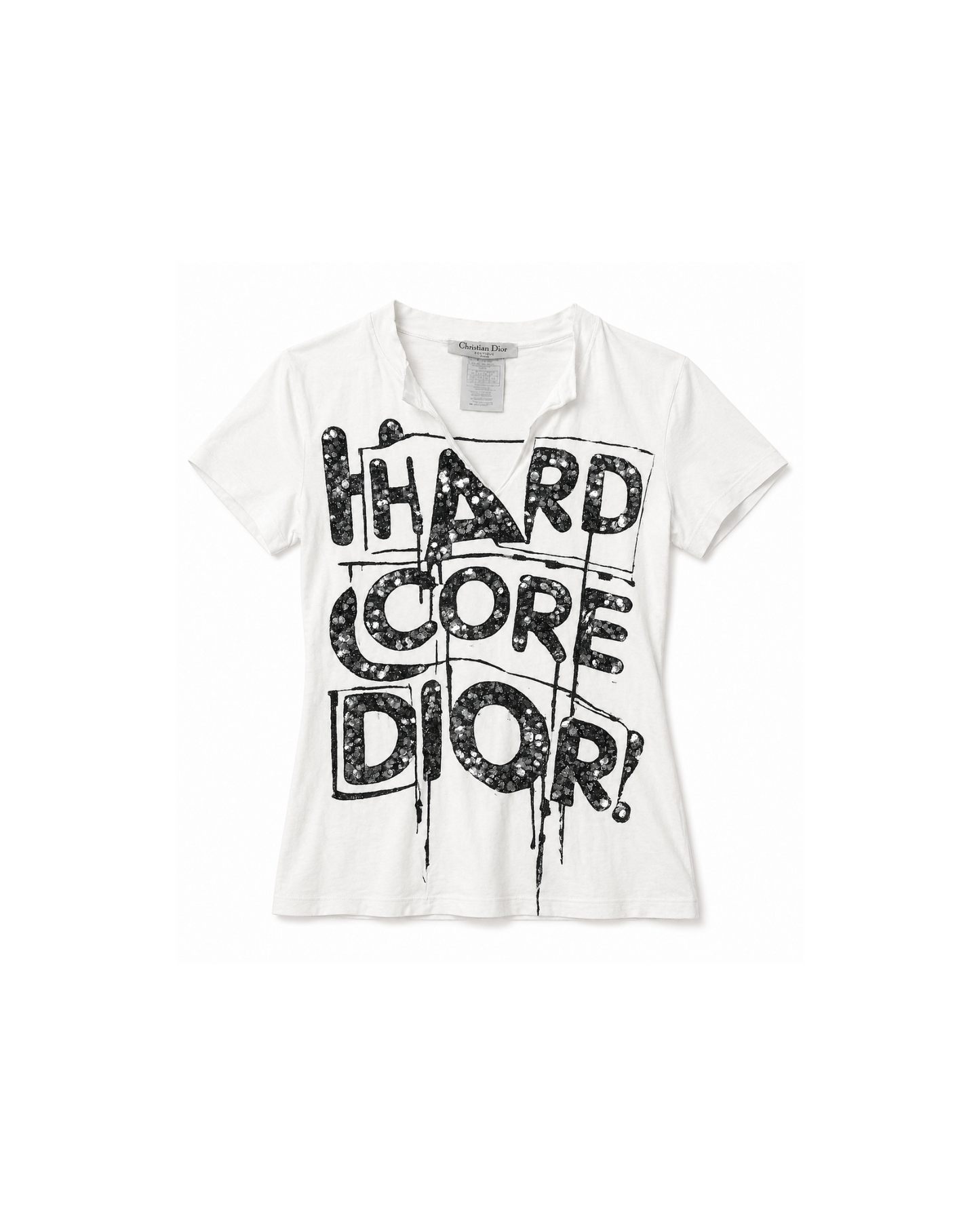 Christian Dior John Galliano Hardcore 2003 Sequin T-shirt