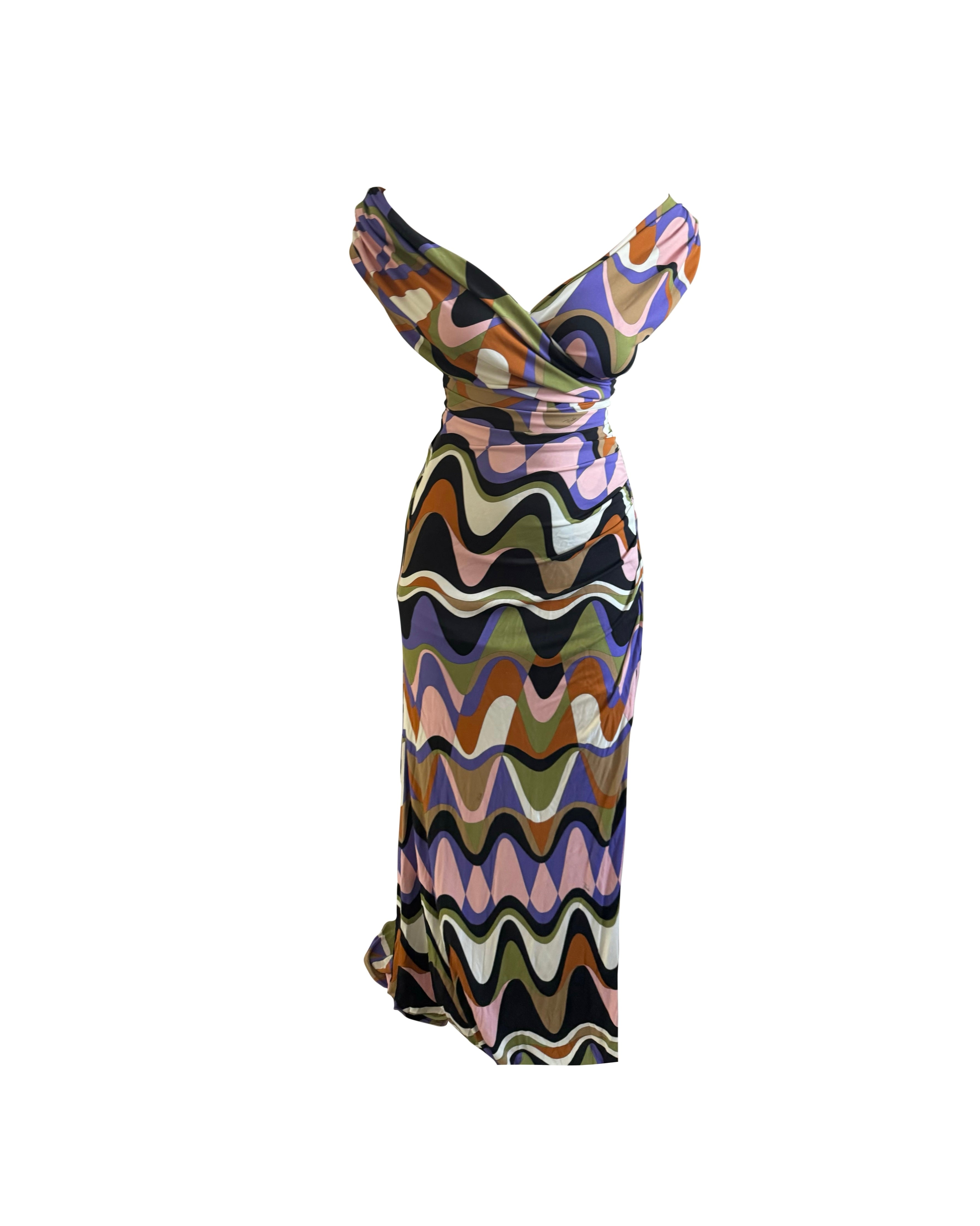 Emilio Pucci Side Zip Maxi Dress