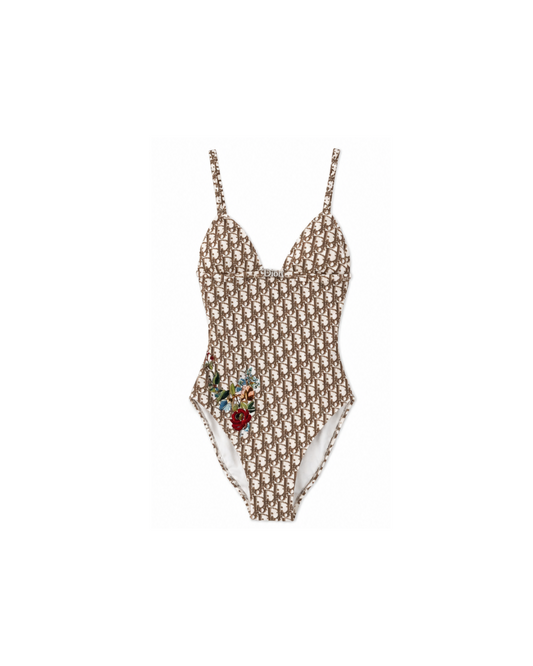 Christian Dior By John Galliano Monogram Diorissimo Swimsuit