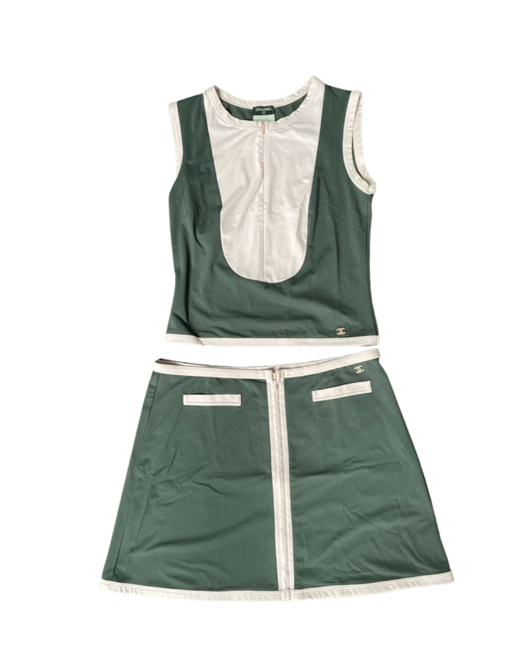 Chanel 2002 Three Piece Skirt, Top& Jacket Set