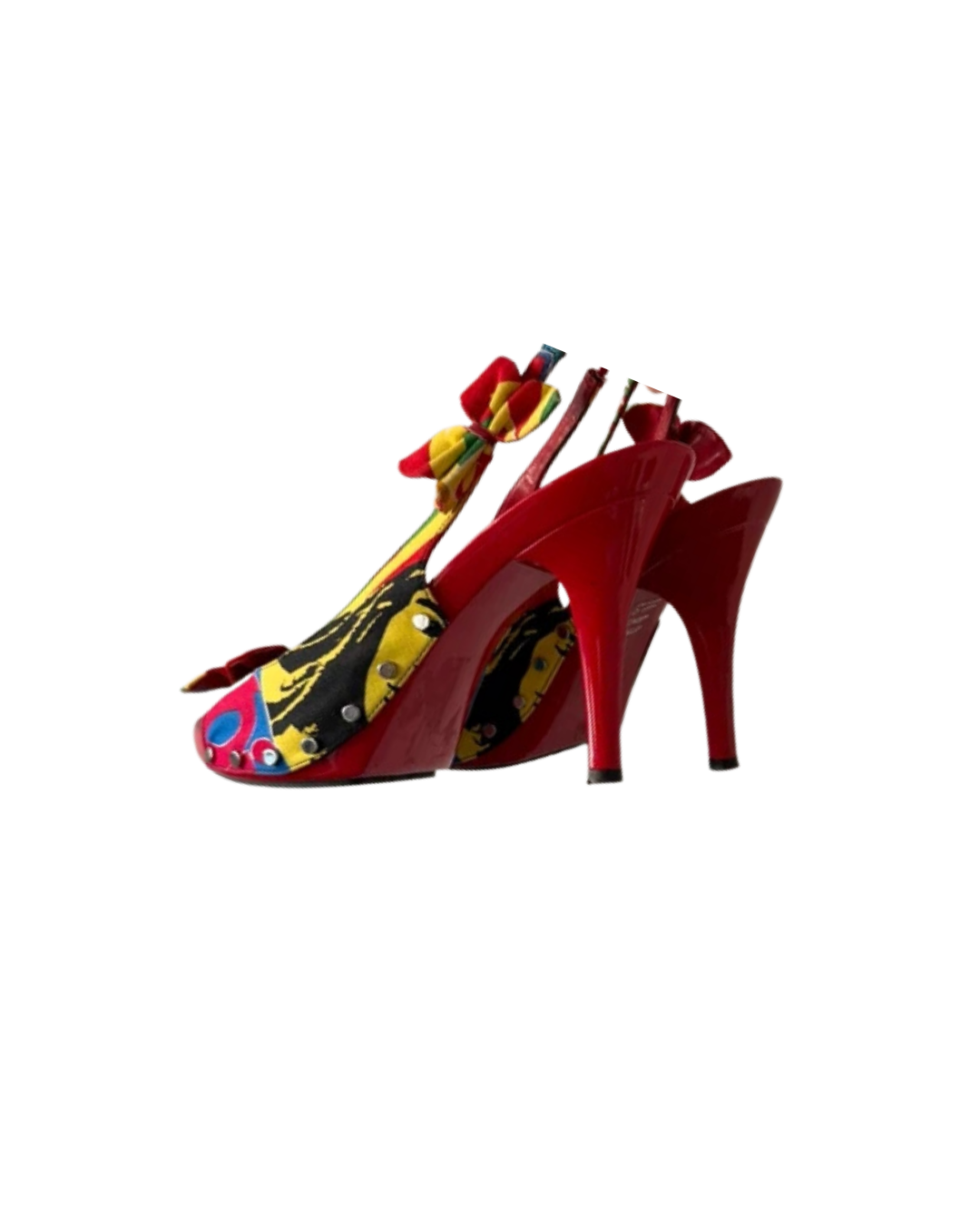Christian Dior By John Galliano 2004 Rasta Mania Sling Back High Heels