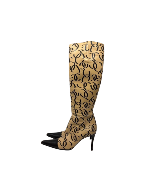 Chanel 2000 Runway Logo Boots