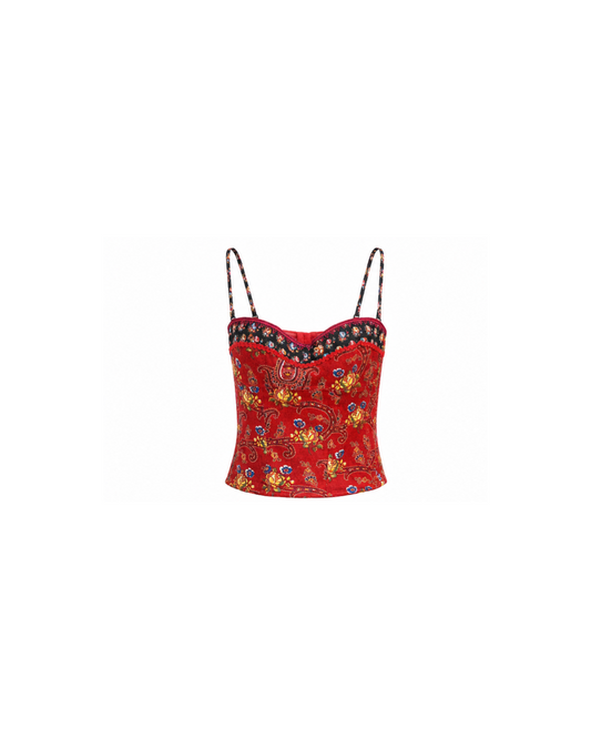 Christian Dior By John Galliano 2002 Russian Paisley Corset Top