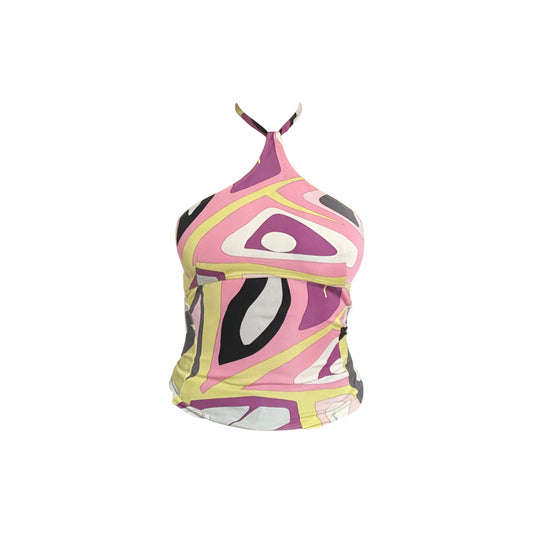 Emilio Pucci Multicolor Neckhalter Top