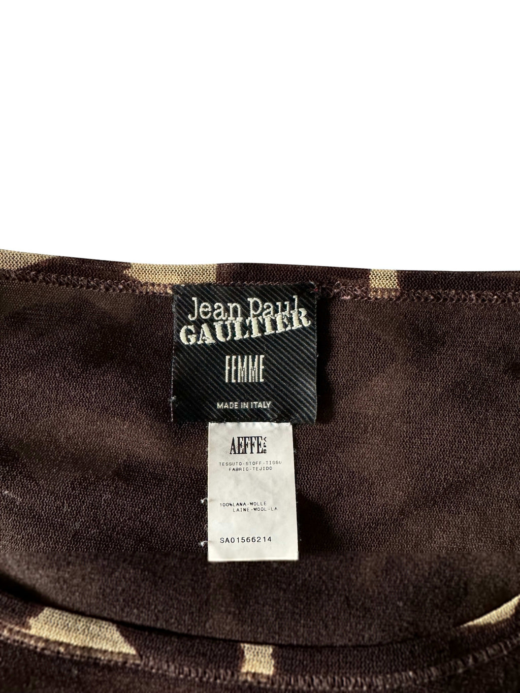 Jean Paul Gaultier Sequin Mesh Long Sleeve Top