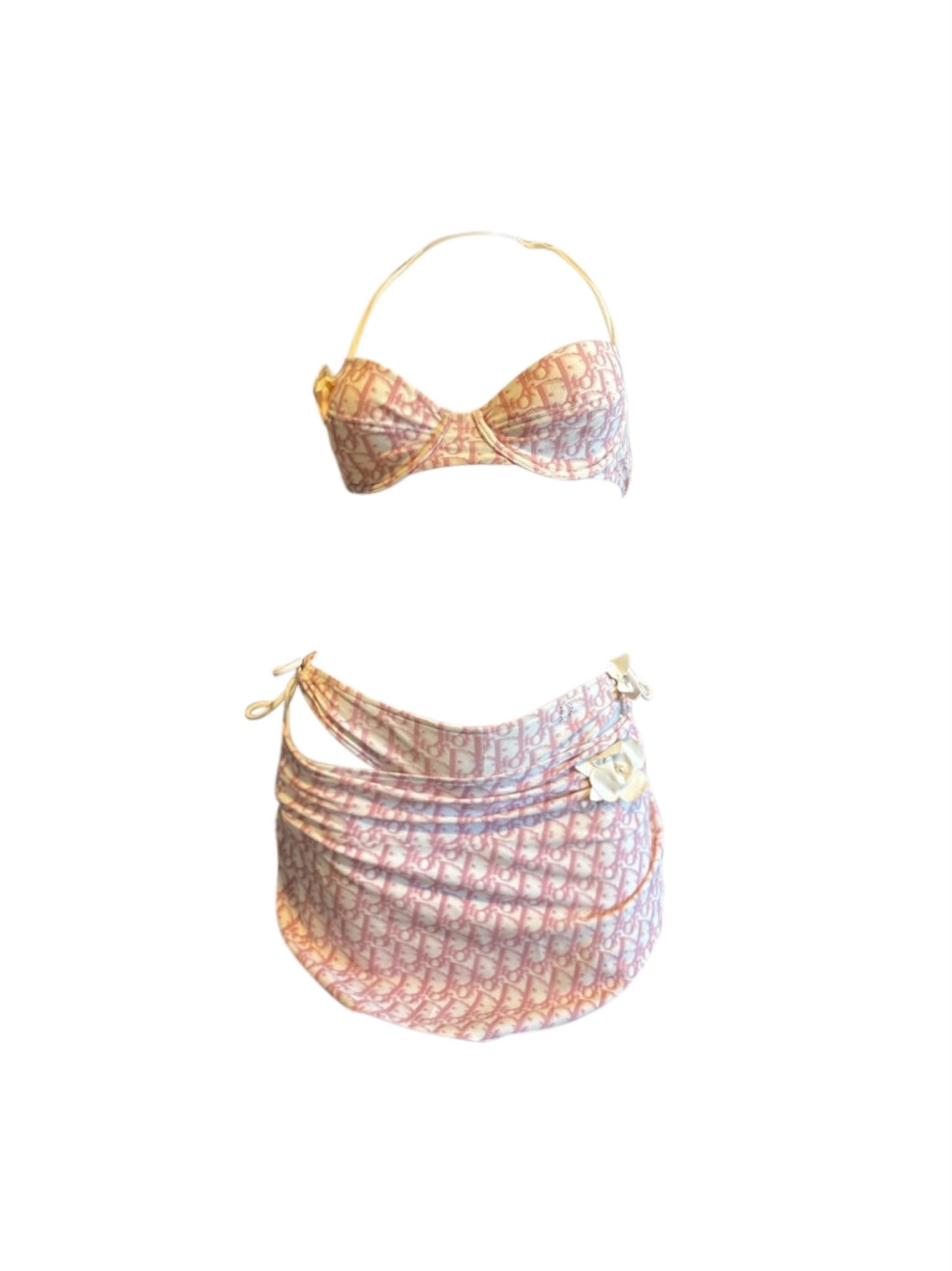 Christian Dior Pink Monogram Bikini Set