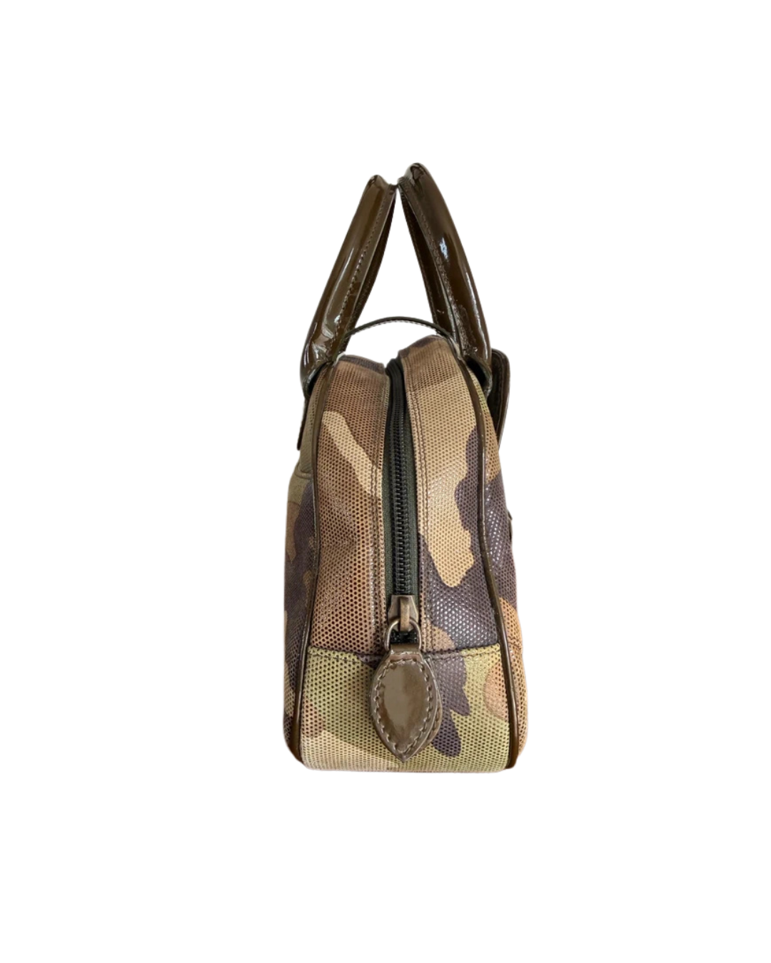 Christian Dior By John Galliano Saddle Bowler Camouflage Bag