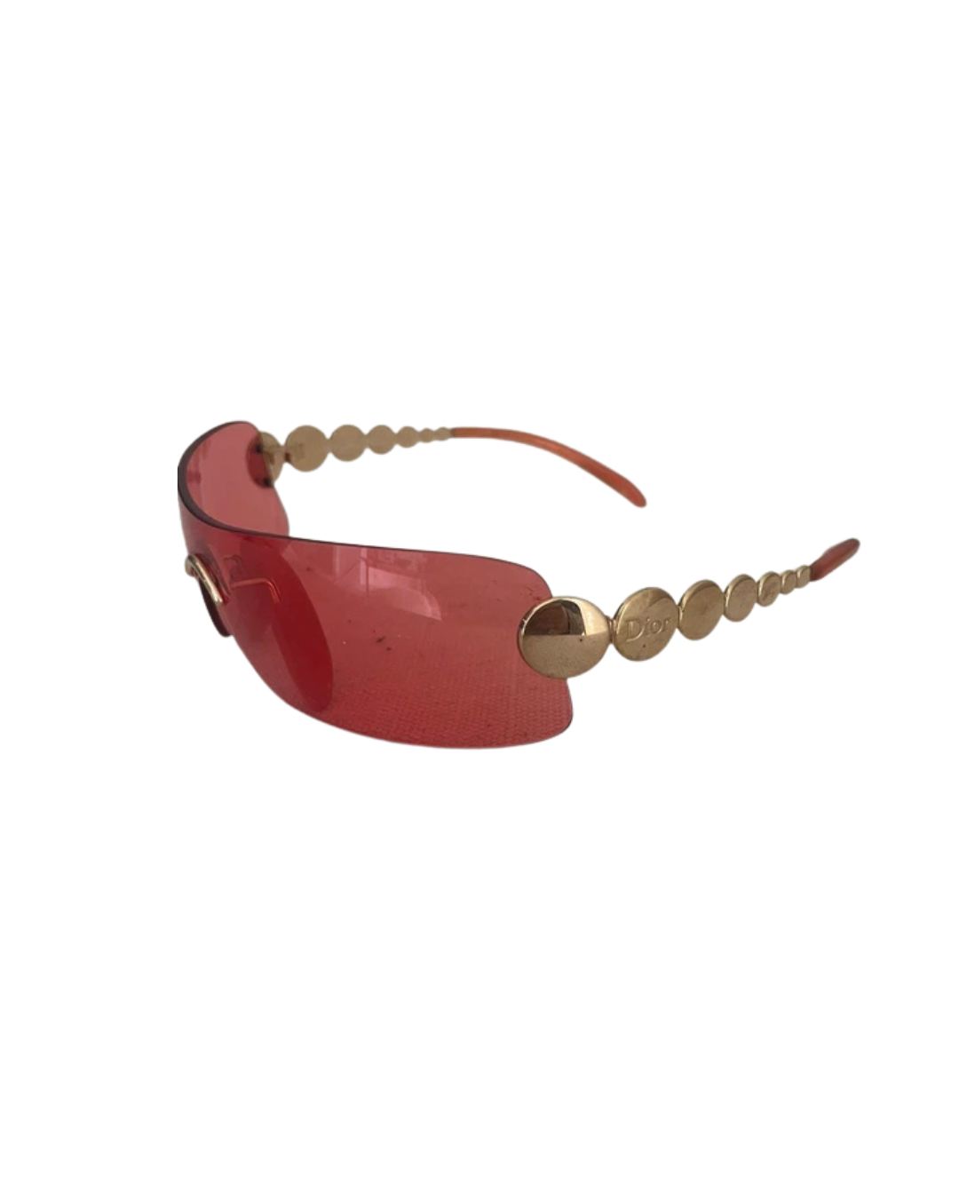 Christian Dior Red And Gold Sunglasses