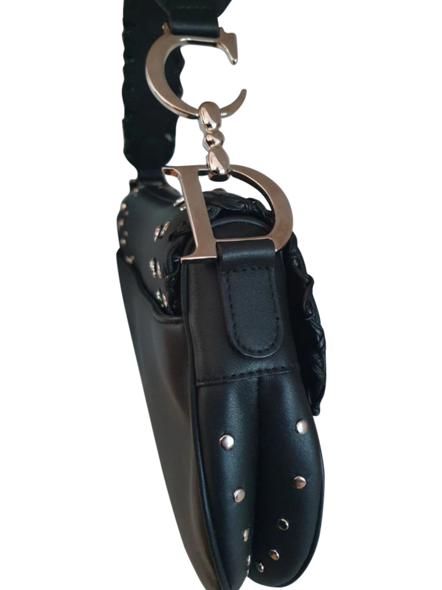 Christian Dior Crystal Studded Saddle Bag