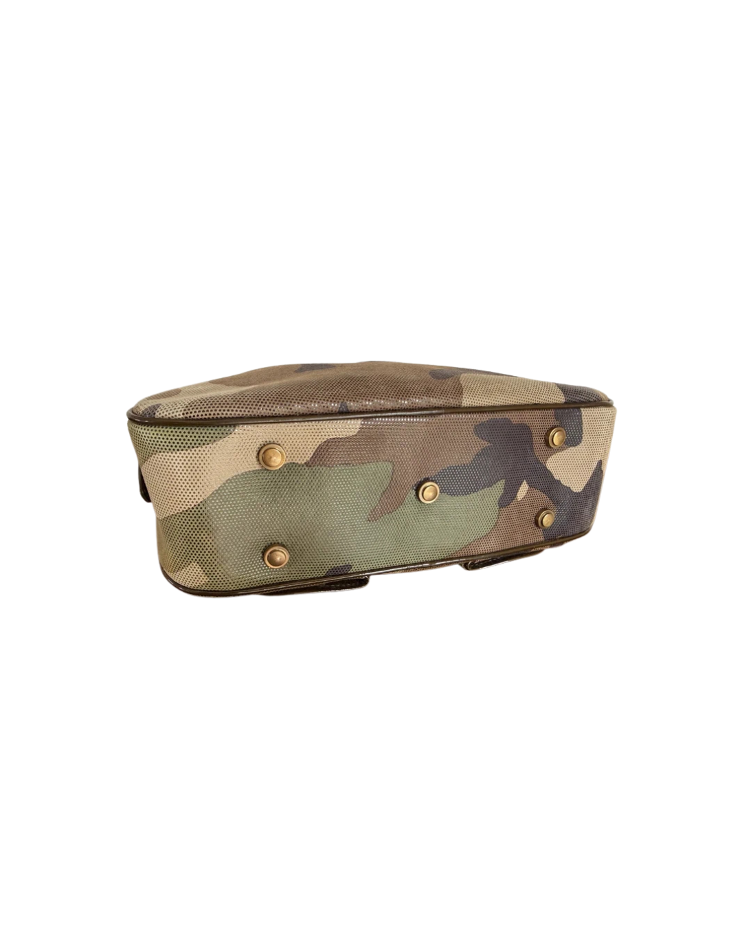 Christian Dior By John Galliano Saddle Bowler Camouflage Bag