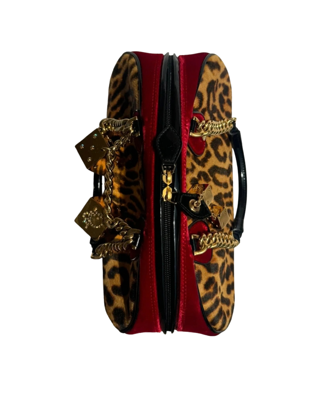 Christian Dior by John Galliano 2004 Cheetah Gambler Dice Bowler Bag
