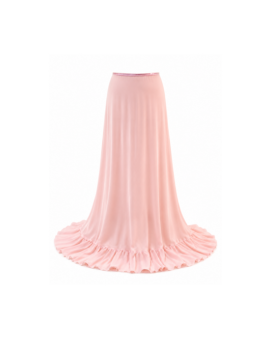 La Perla Ruffles Sequins Wrap Maxi Skirt