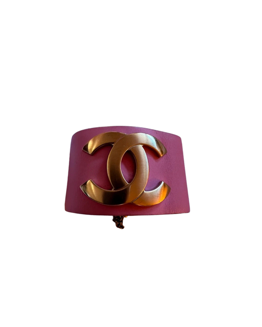 Chanel Lambskin Leather Pink Arm Cuff