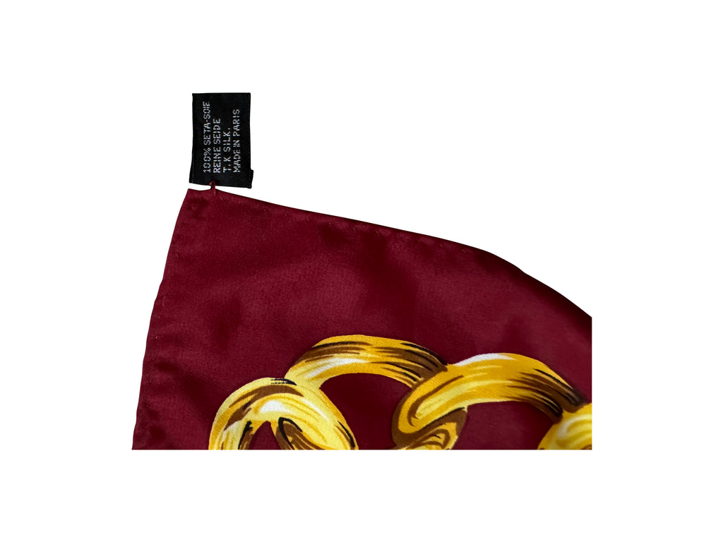Chanel Cambon Chain Silk Scarf