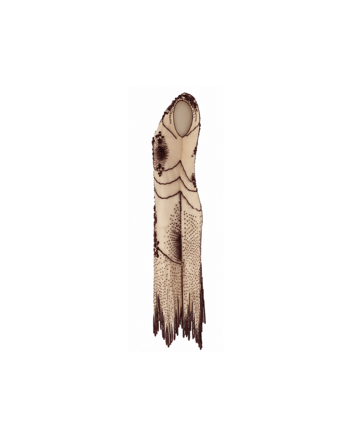 Jean Paul Gaultier Wooden Beads Embroidery Dress