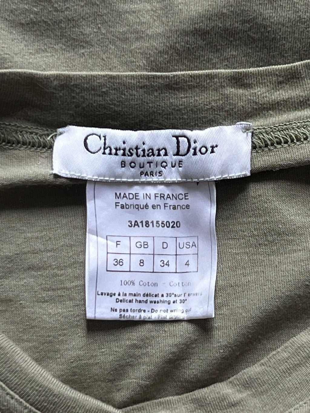 Christian Dior J’adore Khaki T-shirt