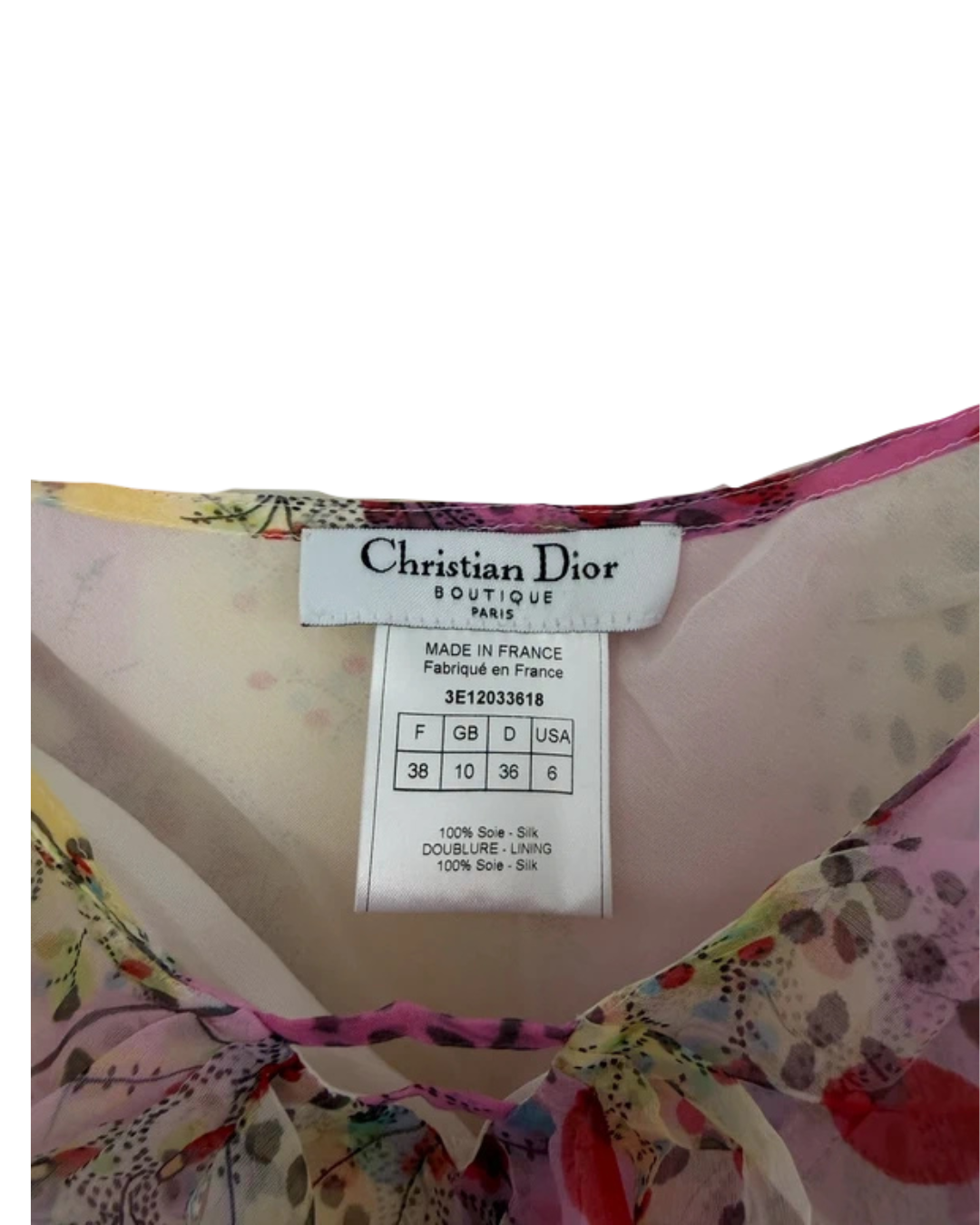 Christian Dior By John Galliano Floral Silk Blouse and Skirt Set