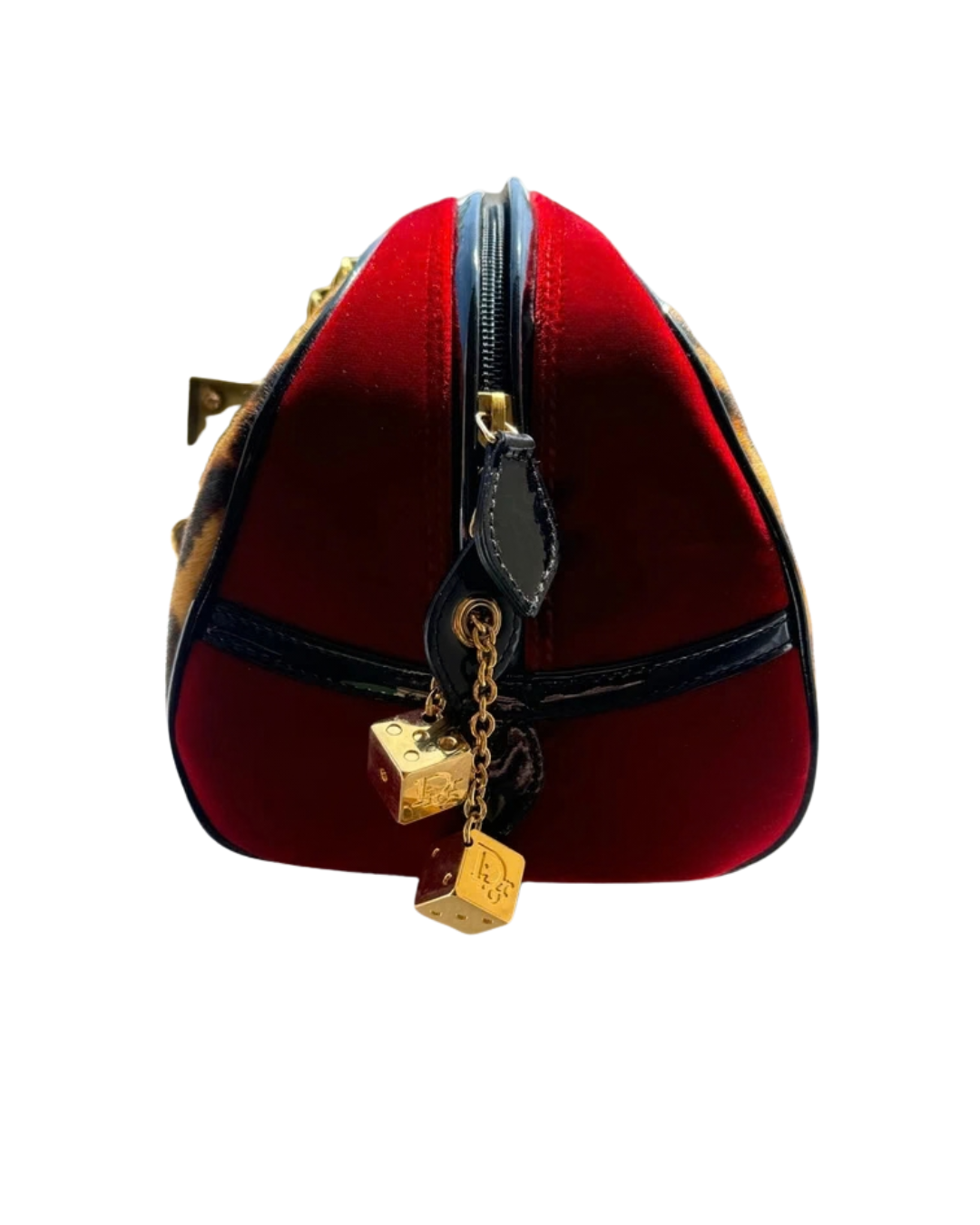 Christian Dior by John Galliano 2004 Cheetah Gambler Dice Bowler Bag