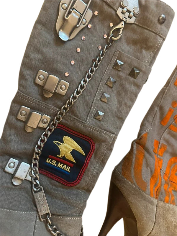 Dolce&Gabbana Chain Patch Boots