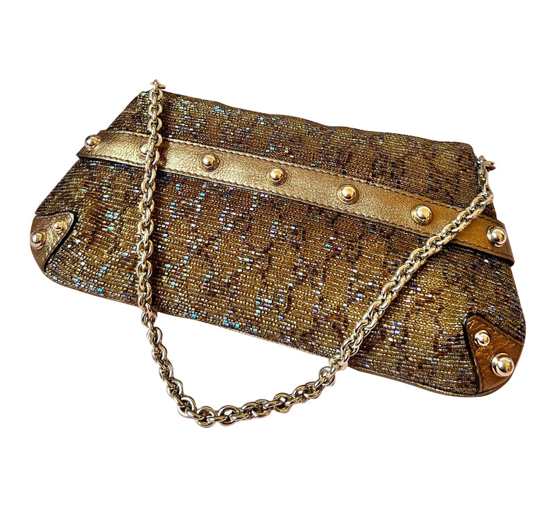 Gucci Embellished Horsebit Chain Handbag