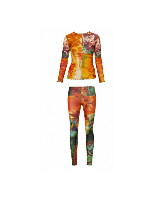 Jean Paul Gaultier Mesh Longsleeve and Leggings Set