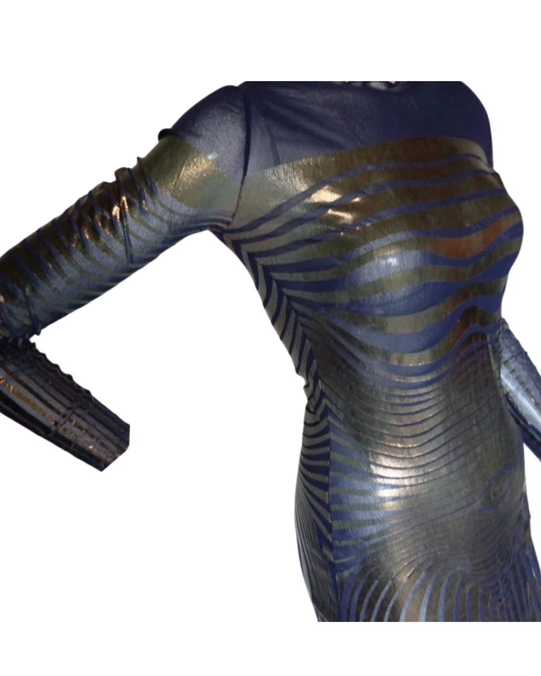 Jean Paul Gaultier 1996 Cyber Foil Mesh Dress