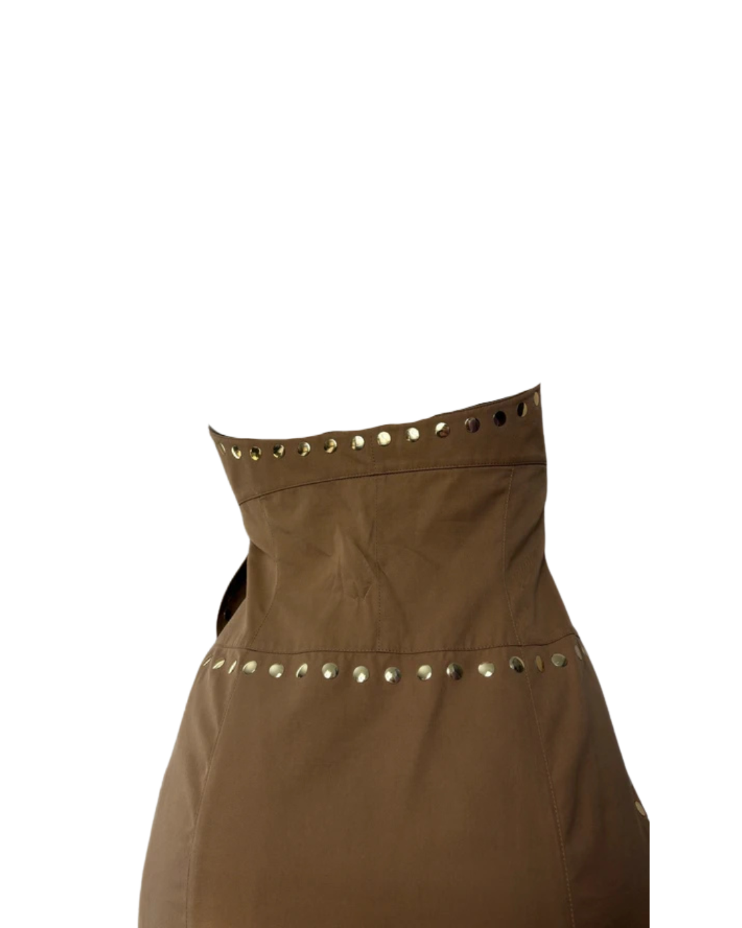 Thierry Mugler Studded Neck Halter Dress