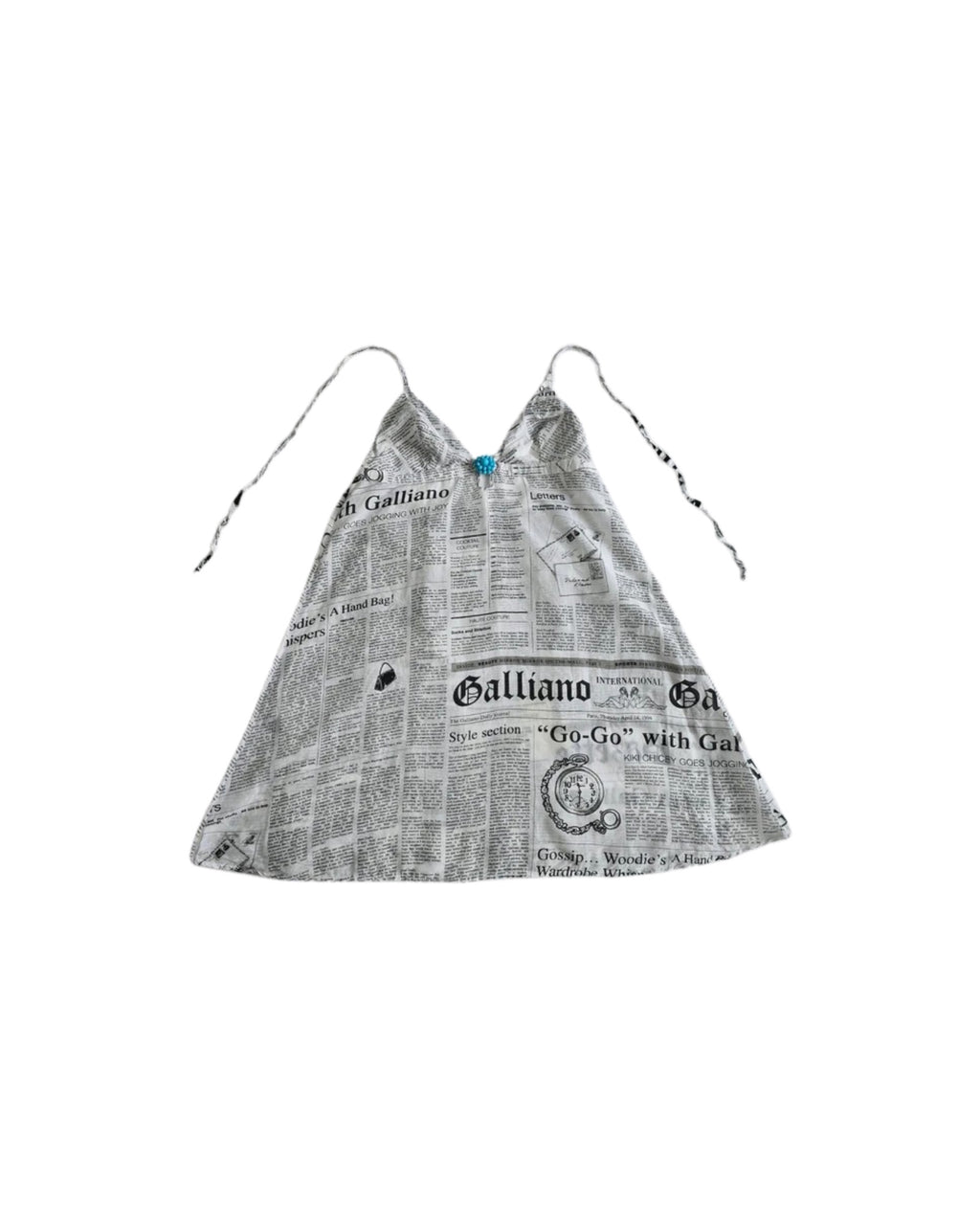 John Galliano Newspaper Neckhalter Dress
