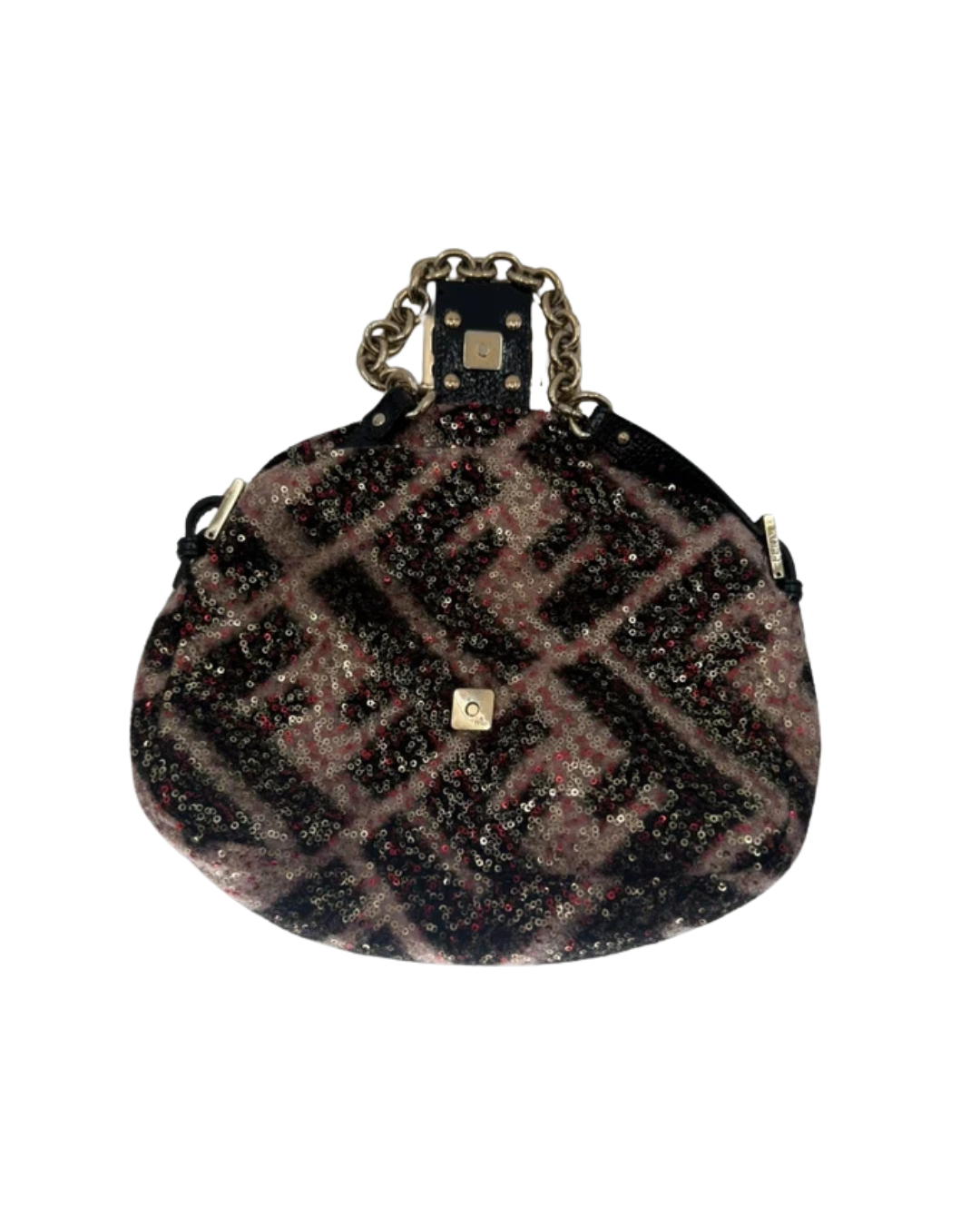 Fendi Multicolor Zucca Wool Sequin Mama Baguette Bag