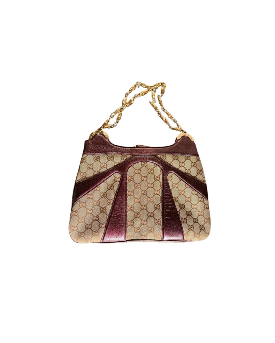 Gucci By Tom Ford Dionysus Purple Monogram Gold Handbag