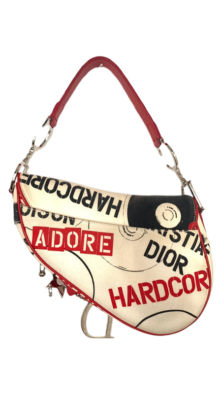 Christian Dior John Galliano Hardcore Pierced Saddle Bag
