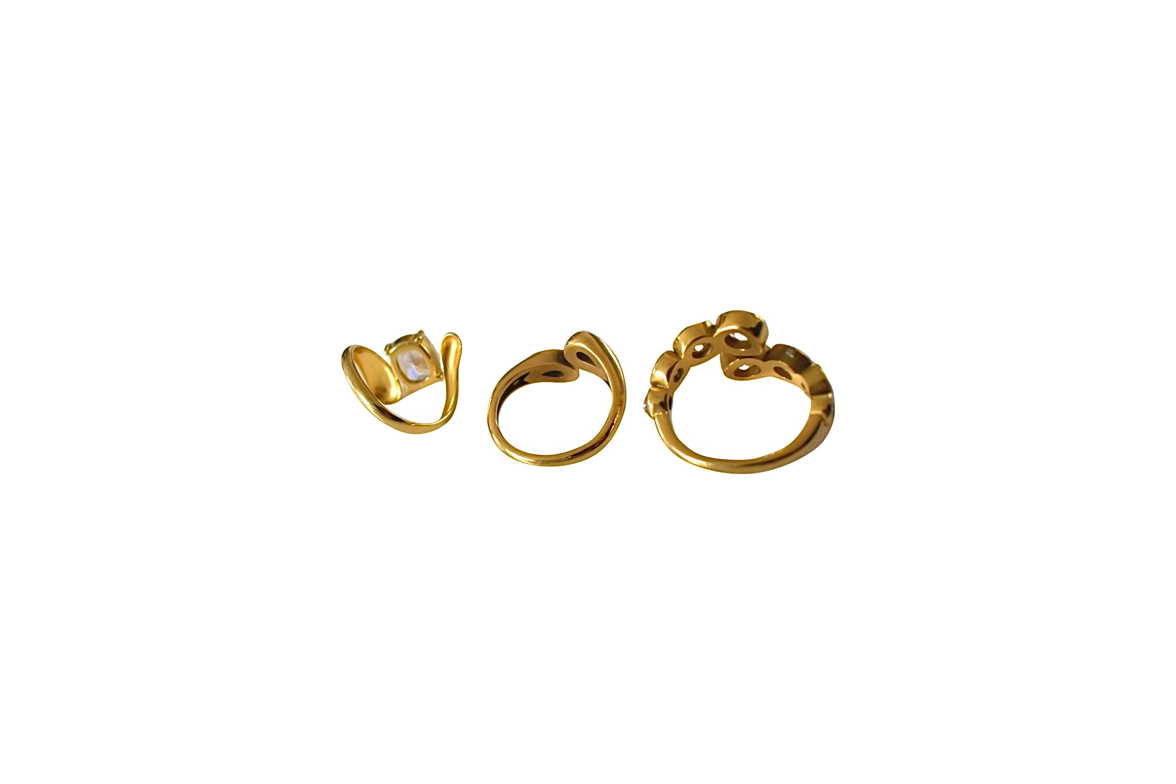 18K GOLD PLATED RING SET