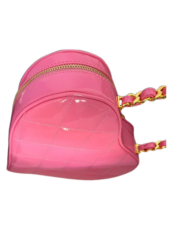 Chanel 1995 Patent Leather Vanity Heart Bag