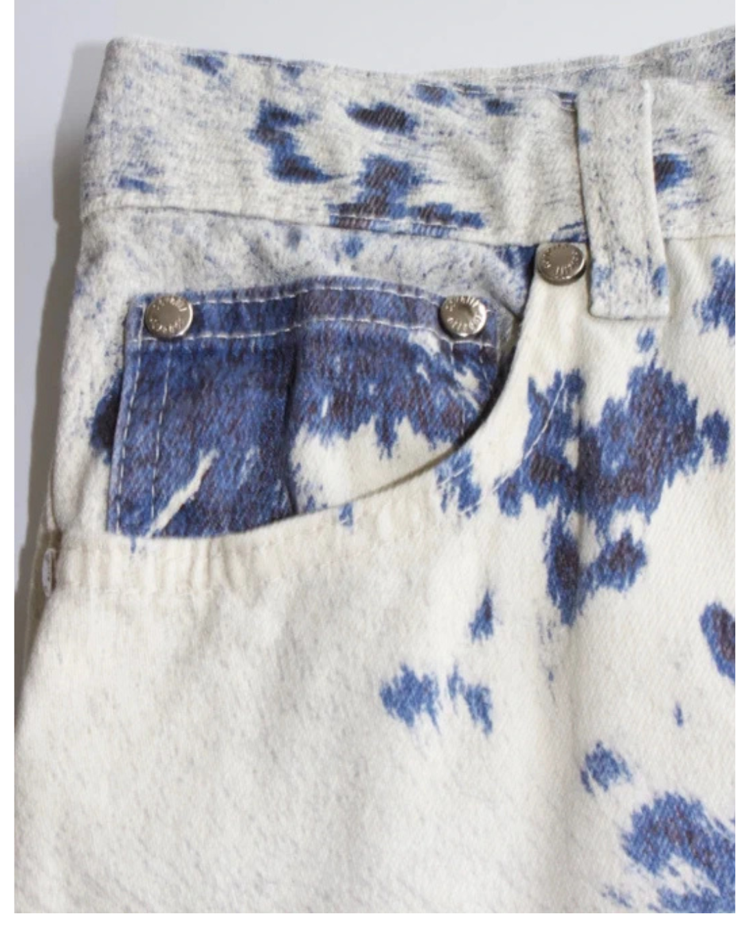 Roberto Cavalli 1999 Blue Cow Print Pants