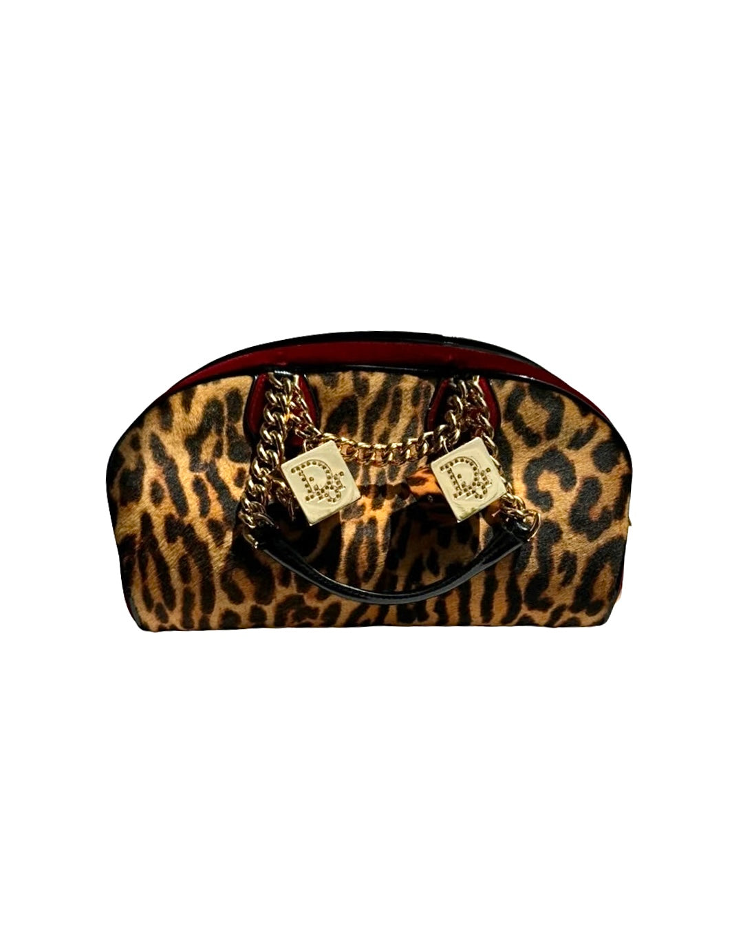 Christian Dior by John Galliano 2004 Cheetah Gambler Dice Bowler Bag
