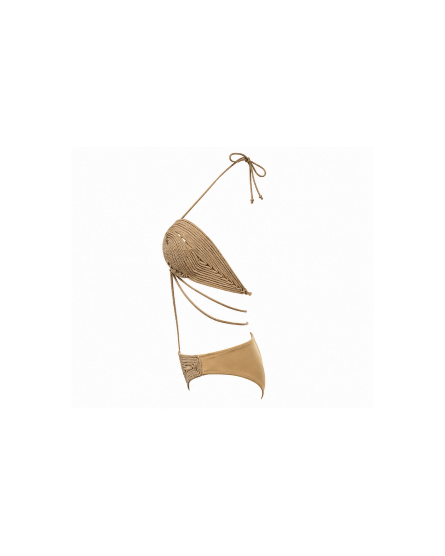 La Perla Golden Crochet Swimsuit